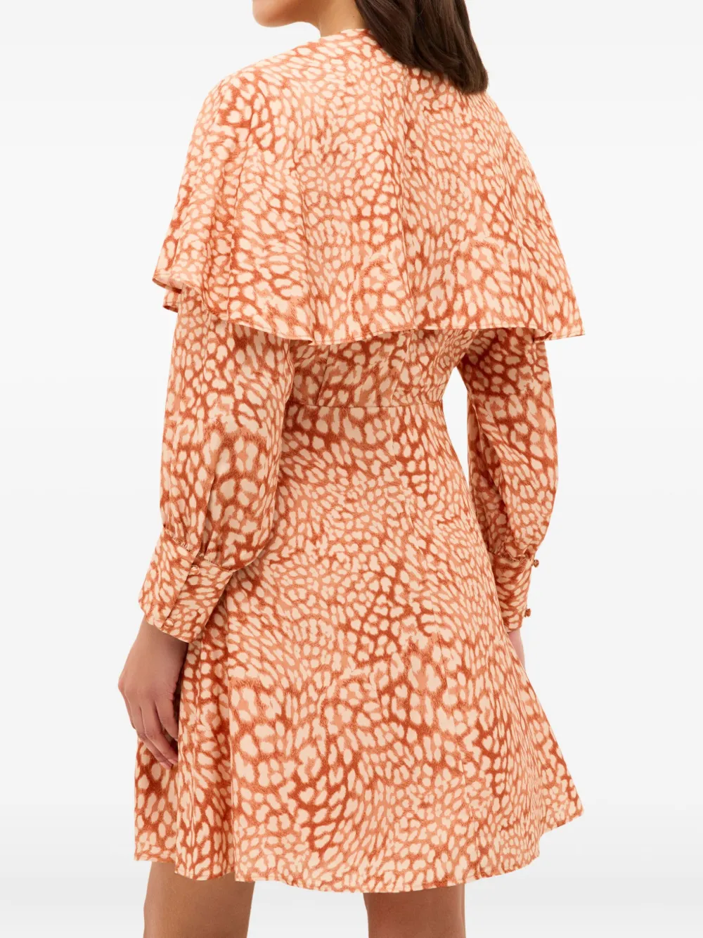 Marie Oliver Reeves Cape-neck Mini Dress In Multi