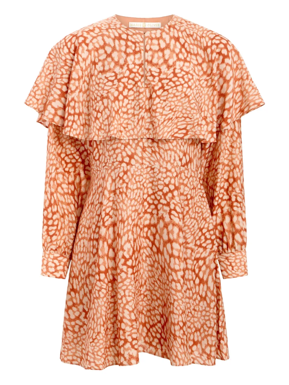 Marie Oliver Reeves cape-neck mini dress | Red | Image 1