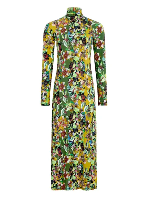 Marie Oliver Paxton floral-print turtleneck midi dress