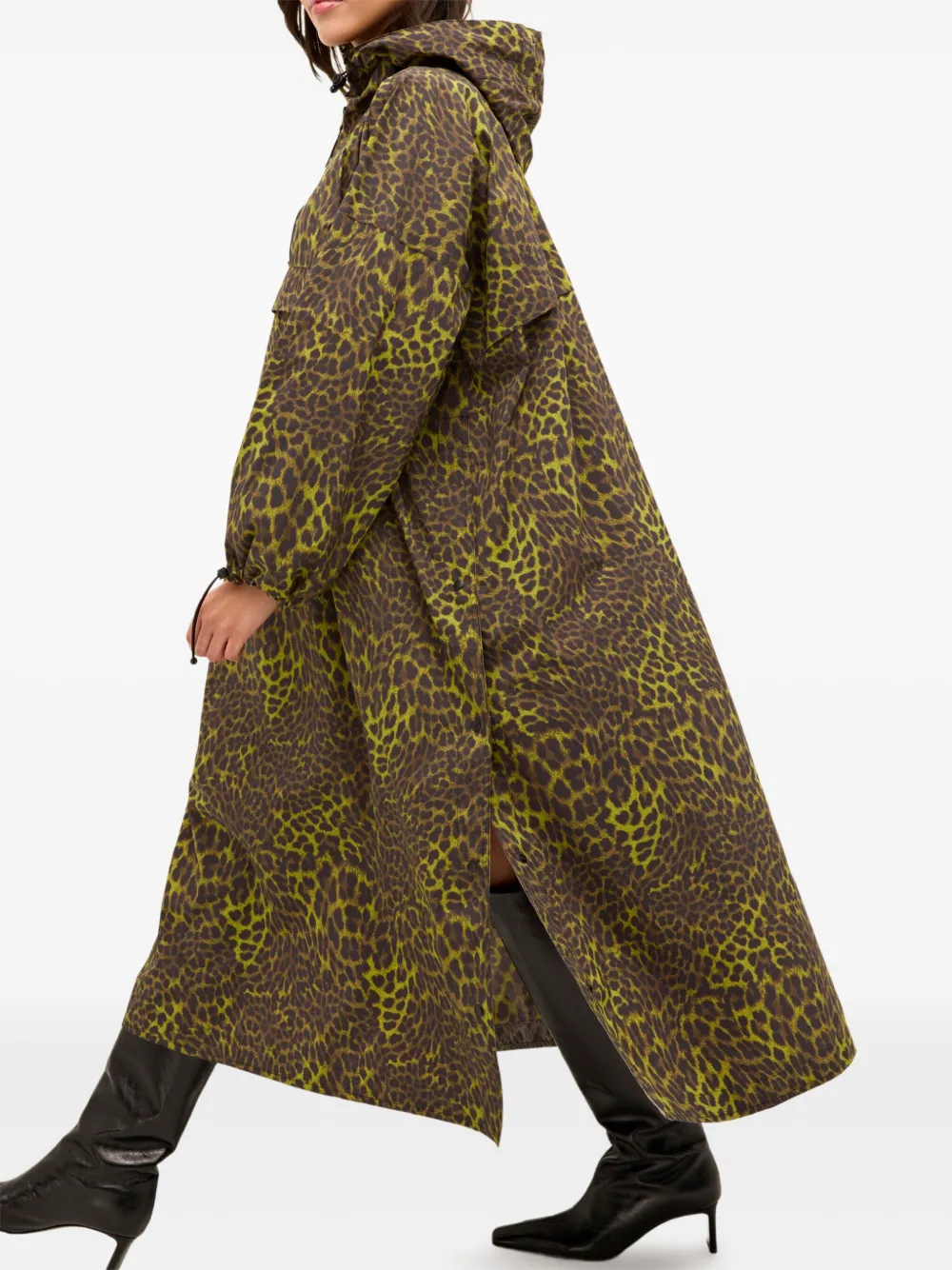 Marie Oliver Desirae Hooded Leopard-print Raincoat In Multi