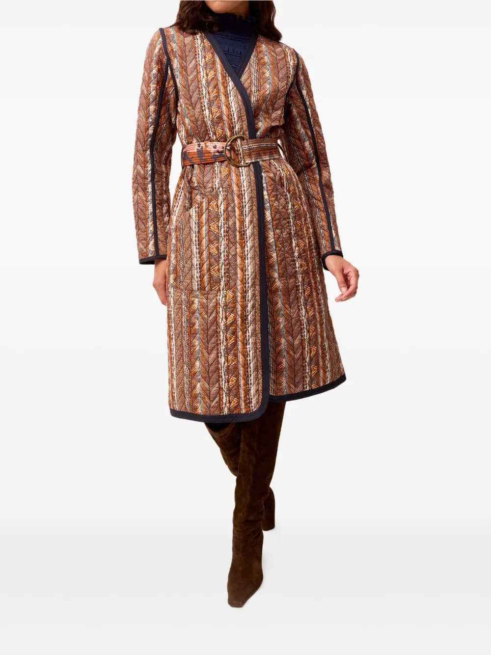 Marie Oliver Lee quilted belted coat | Double Breasted & Peacoats | Image 2