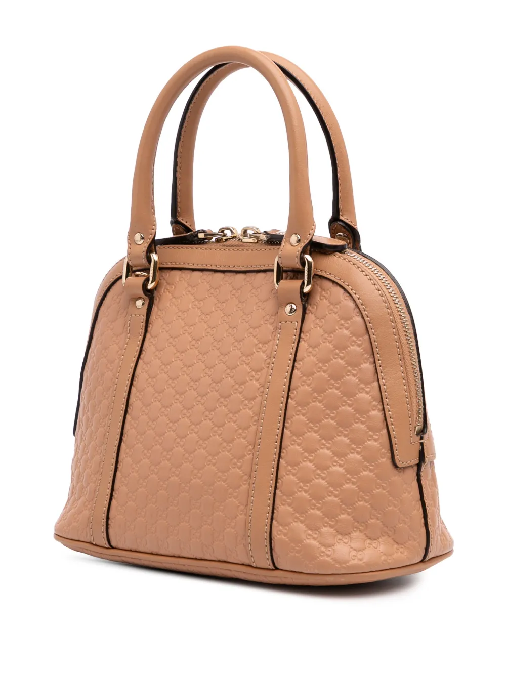 Pre-owned Gucci 2016-2025 Mini Microssima Dome Satchel