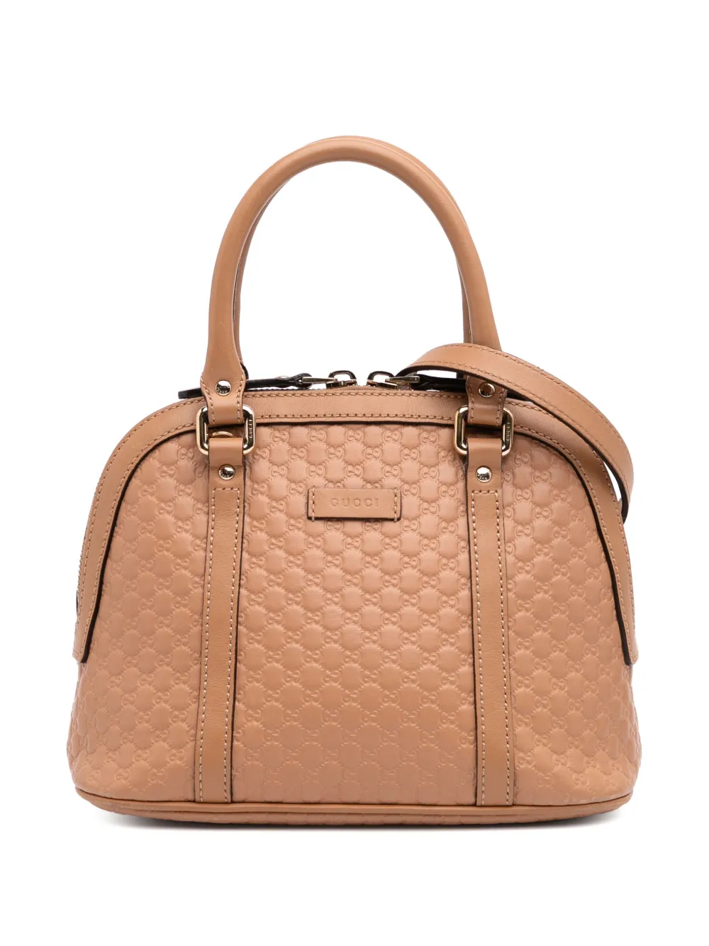 Pre-owned Gucci 2016-2025 Mini Microssima Dome Satchel