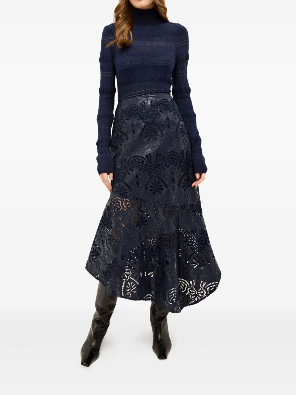 Marie Oliver Casey floral-lace asymmetric skirt | Asymmetric & Draped Skirts | Image 2