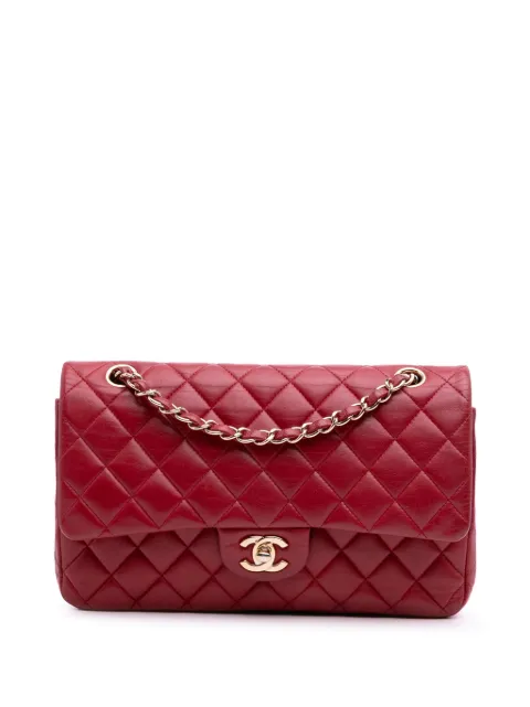 CHANEL Pre-Owned شنطة كتف كلاسيكية جلد متوسطة بقلابين 2016-2017