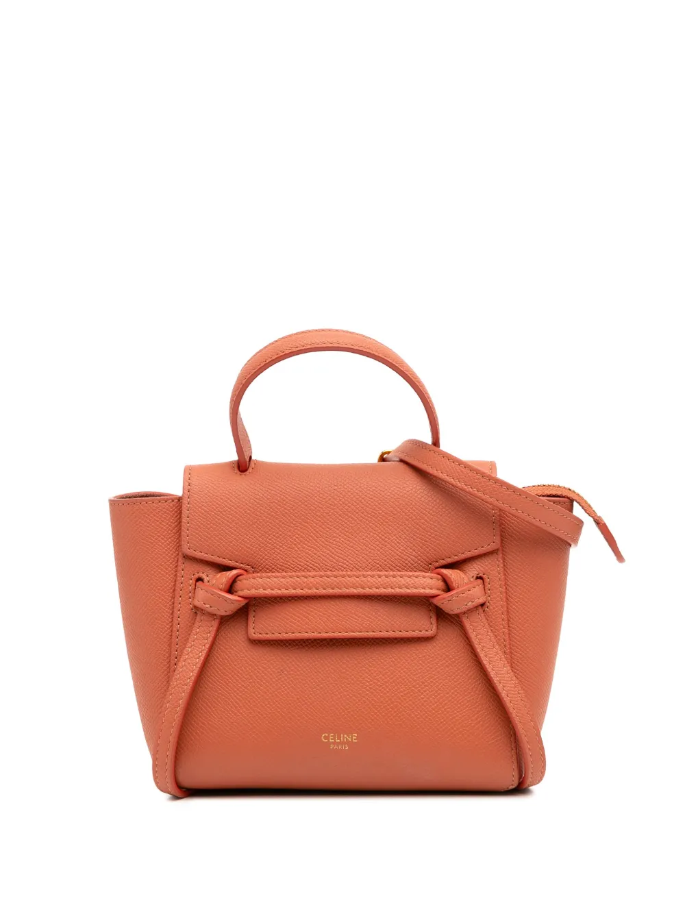 Céline Pre-Owned 2020 ピコ グレインカーフ ベルトバッグ サッチェル - オレンジ Céline Pre-Owned 2020 ピコ グレインカーフ ベルトバッグ サッチェル - オレンジ