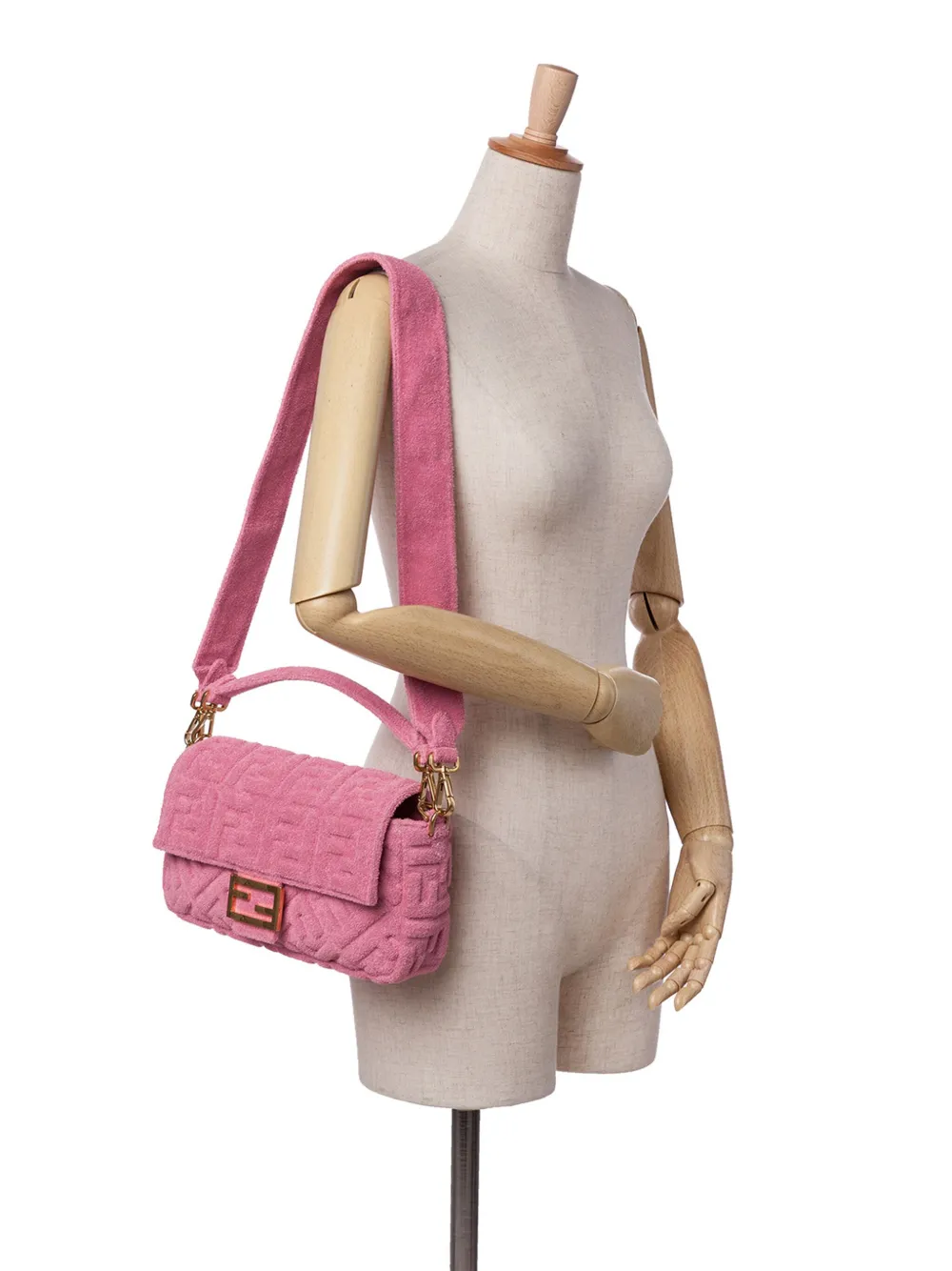 Fendi Pre-Owned 2010-2025 Zucca Embossed Terry Cloth Baguette satchel | Pre-Owned | Image 2