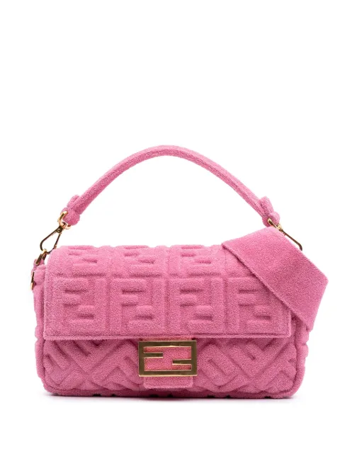 Fendi Pre-Owned 2010-2025 Zucca Embossed Terry Cloth Baguette satchel
