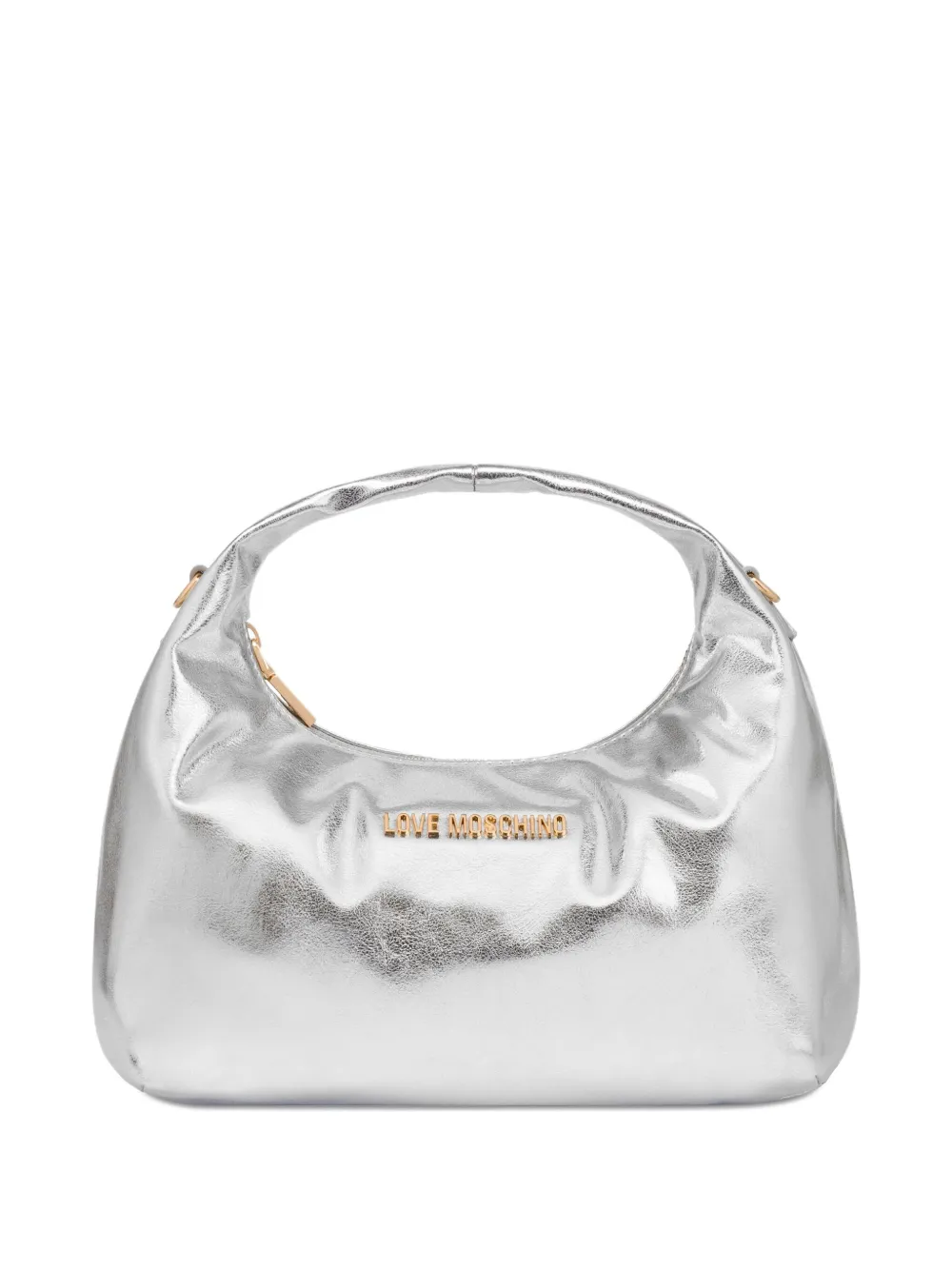 metallic-effect chain shoulder bag