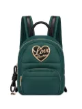 Love Moschino quilted heart-plaque backpack - Green