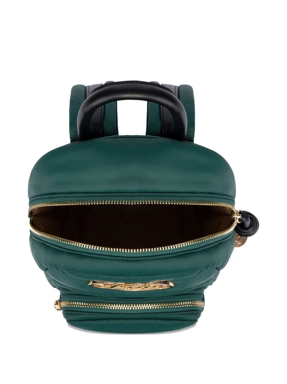 Love Moschino Quilted Heart-plaque Backpack In Green