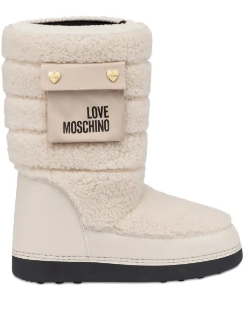 Love Moschino quilted heart-detail boots