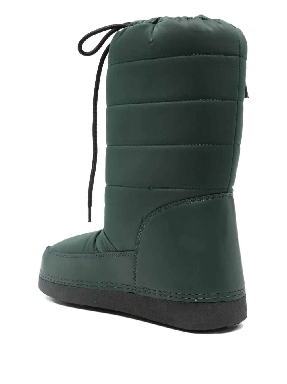 Love Moschino Gewatteerde snowboots met hartvormige studs Groen