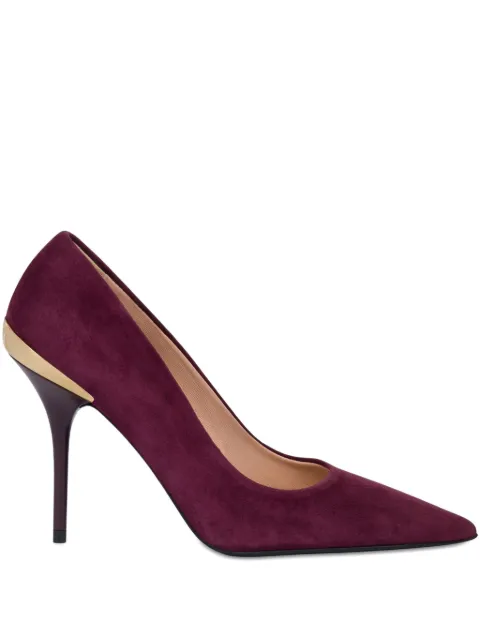 Love Moschino pointed-toe metallic-detail pumps