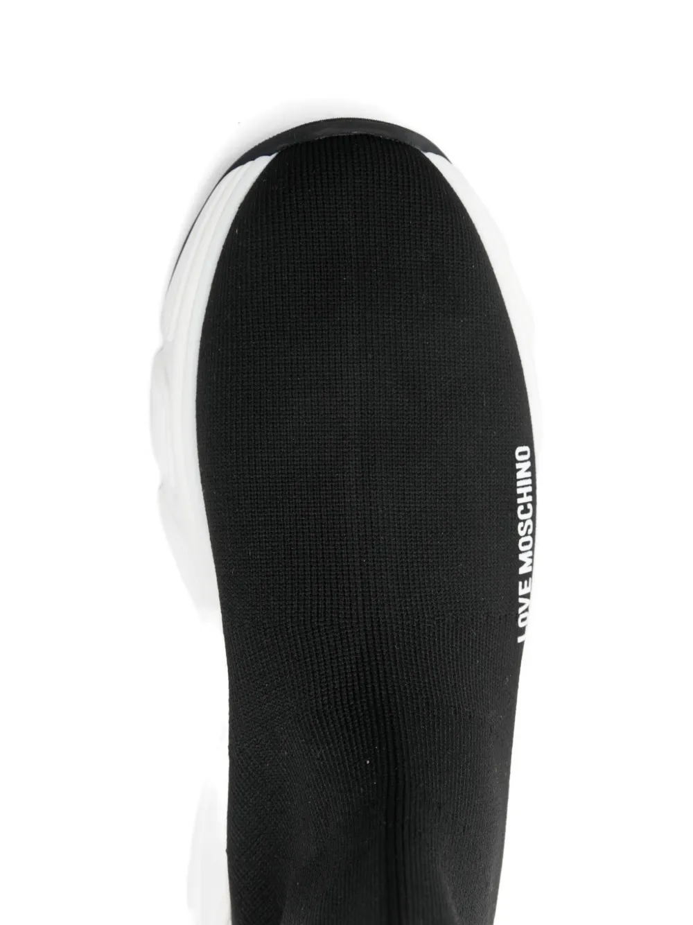 Love Moschino Soksneakers met logo Zwart