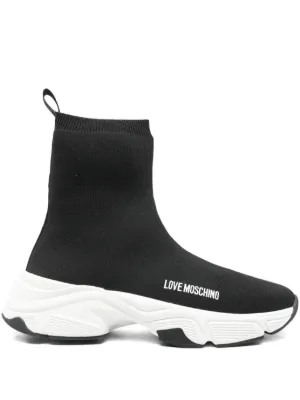 GROUNDS Orca Dotted Lace Flocky Sratch Sneakers | Black | FARFETCH SG