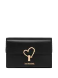 Love Moschino heart-detail chain-strap cross body bag - Black