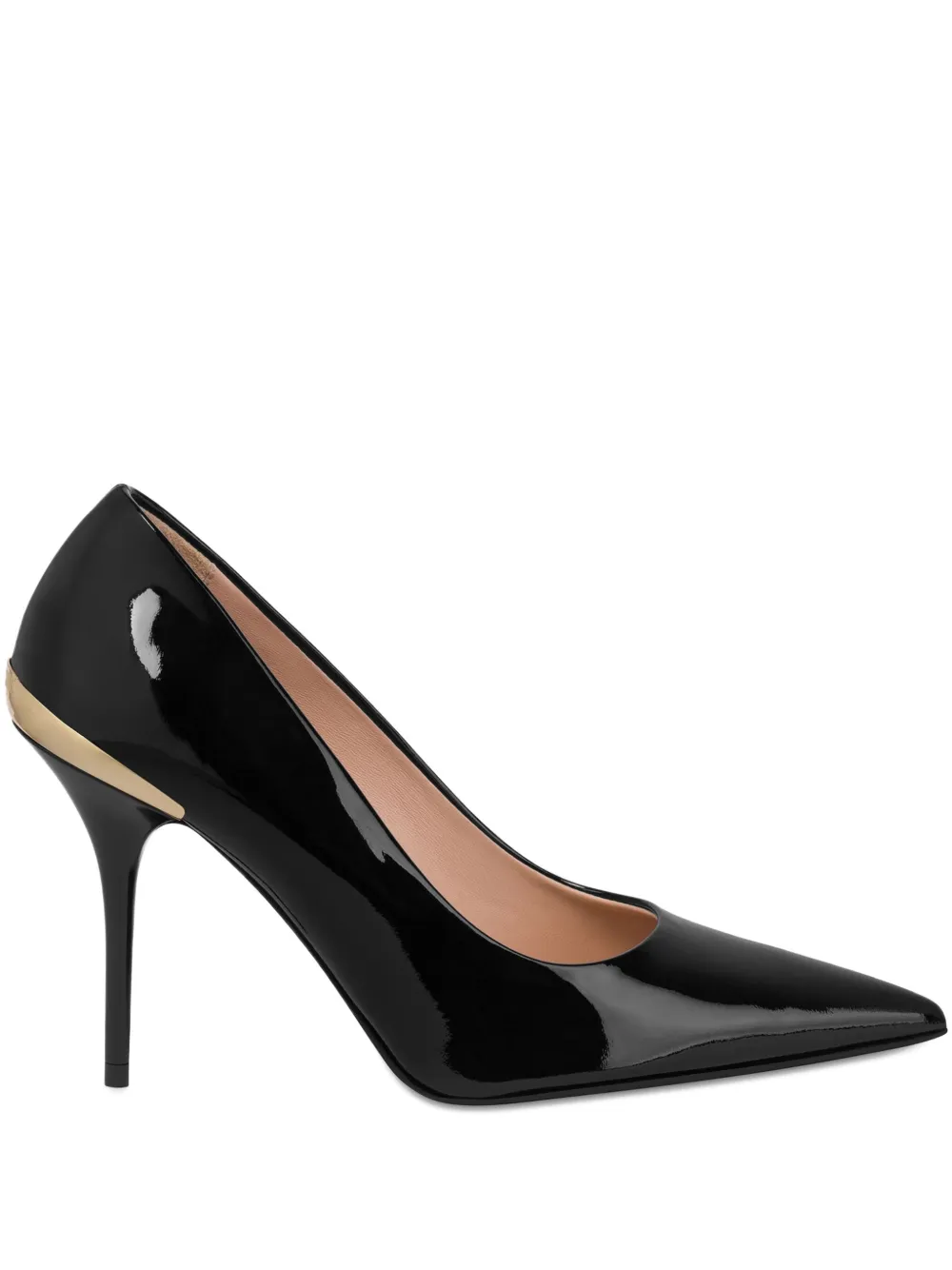 Love Moschino patent leather stiletto pumps Black