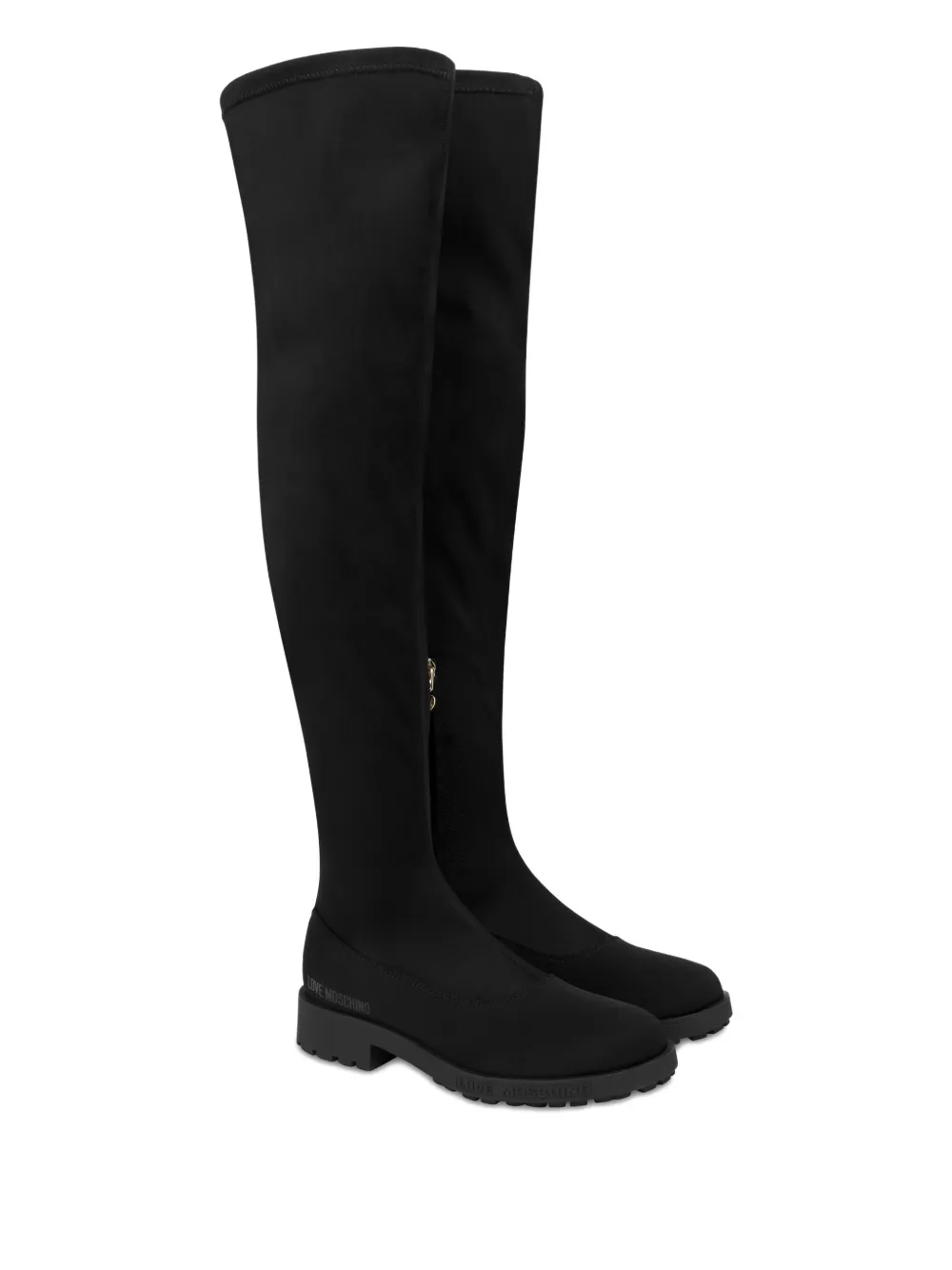 Love Moschino Knee-high Stretch Boots In Animal Print