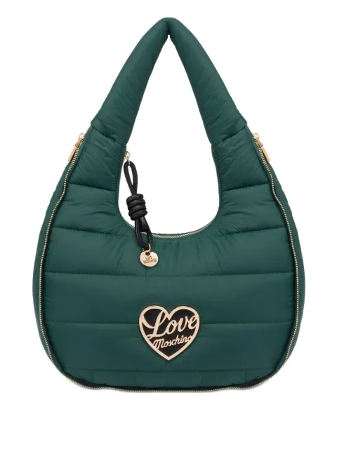 Love Moschino quilted heart-plaque shoulder bag