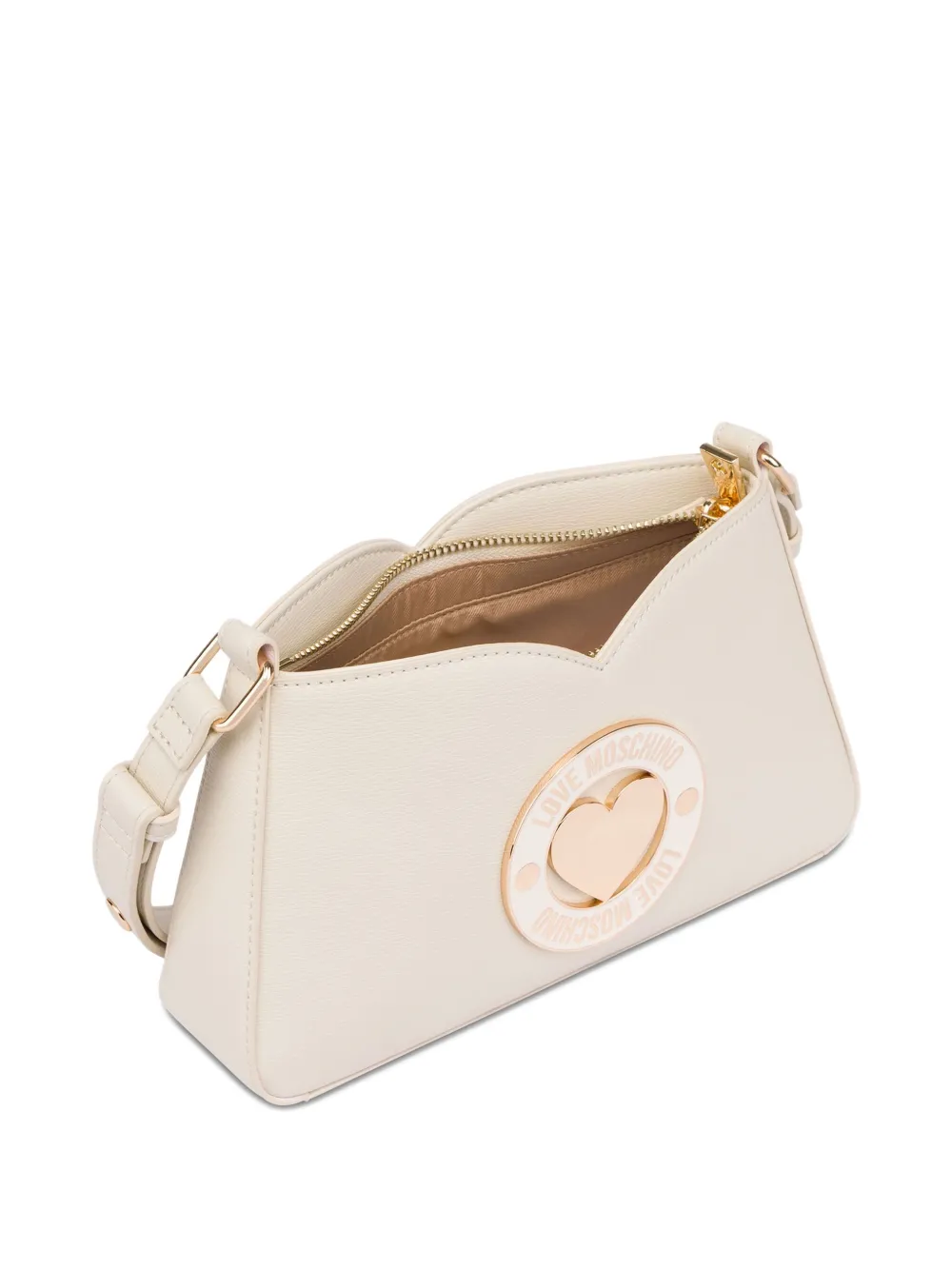 Love Moschino Schoudertas met plakkaat - Wit