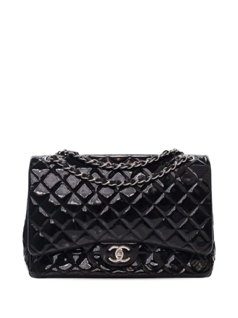 CHANEL Pre-Owned 2013-2014 Maxi Classic Patent Double Flap shoulder bag