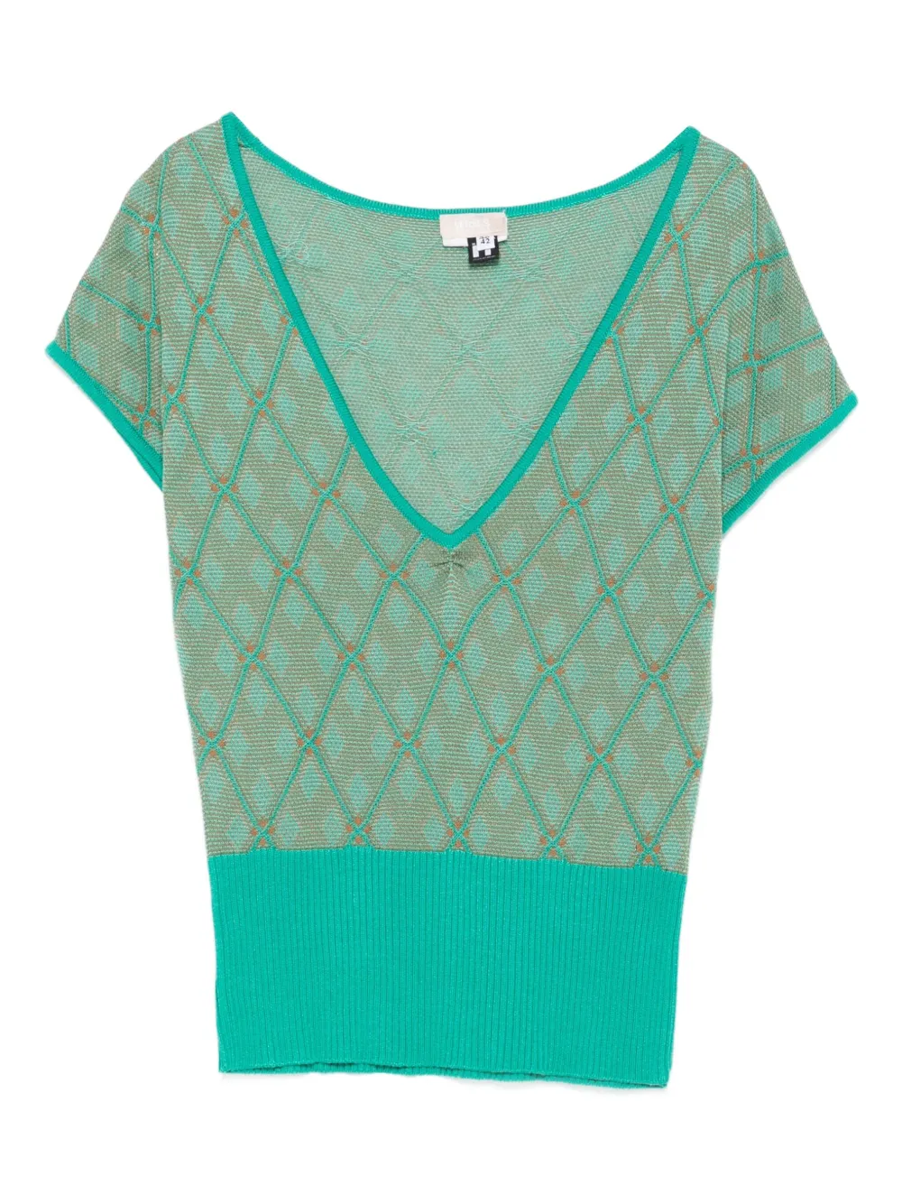 2000s geometric-pattern t-shirt