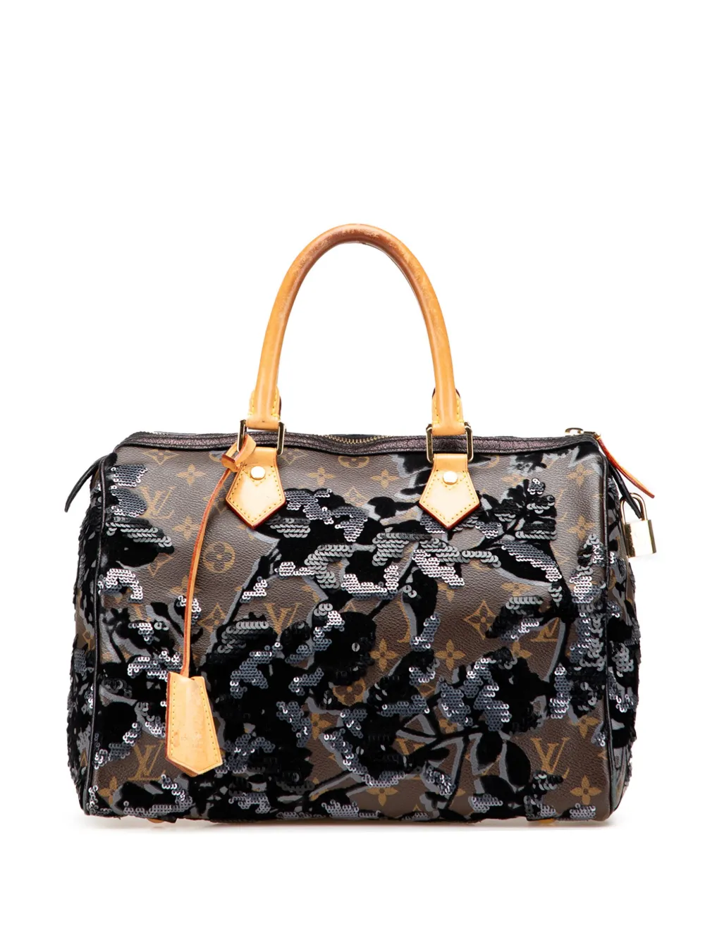 Louis Vuitton Pre-Owned 2010 モノグラム フルール ドゥ ジェ スパンコール スピーディ 30 ボストンバッグ Louis Vuitton Pre-Owned 2010 モノグラム フルール ドゥ ジェ スパンコール スピーディ 30 ボストンバッグ