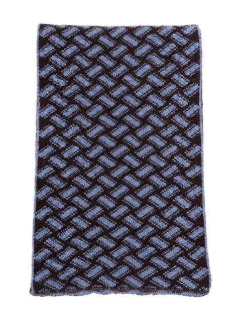 Drumohr geometric-pattern cashmere scarf
