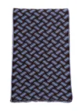 Drumohr geometric-pattern cashmere scarf - Blue