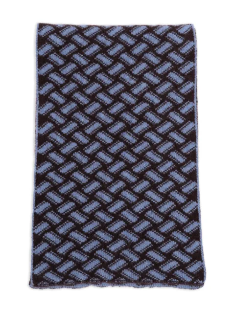 Drumohr geometric-pattern cashmere scarf