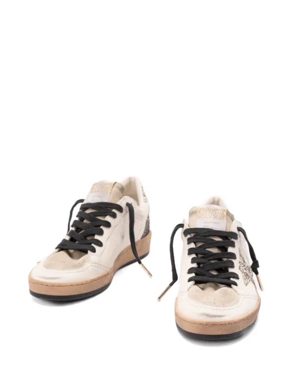 Golden Goose Ball Star glitter-star Sneakers | White | FARFETCH