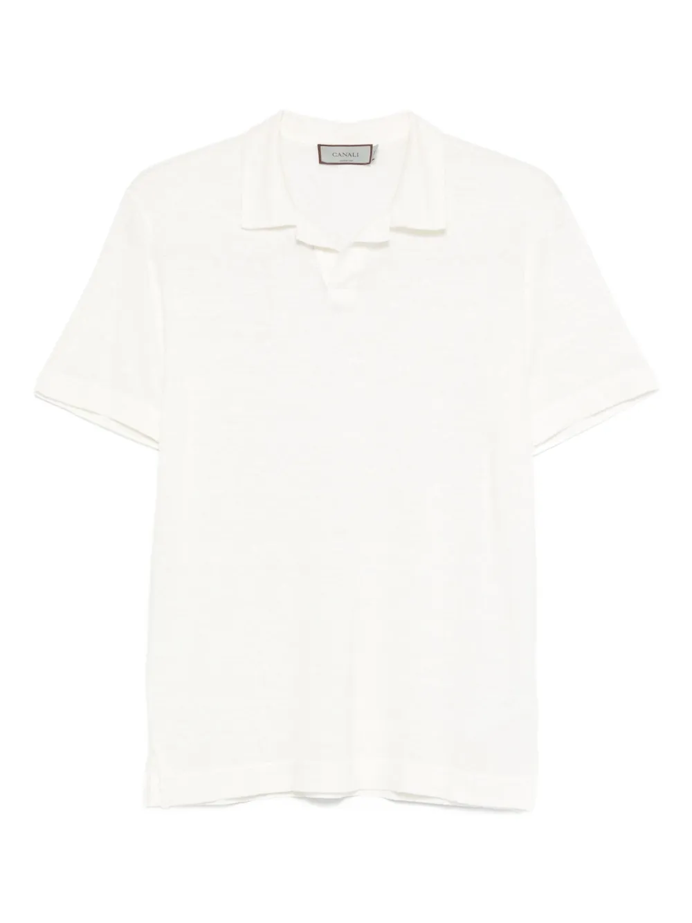 Canali Poloshirt met korte mouwen Wit