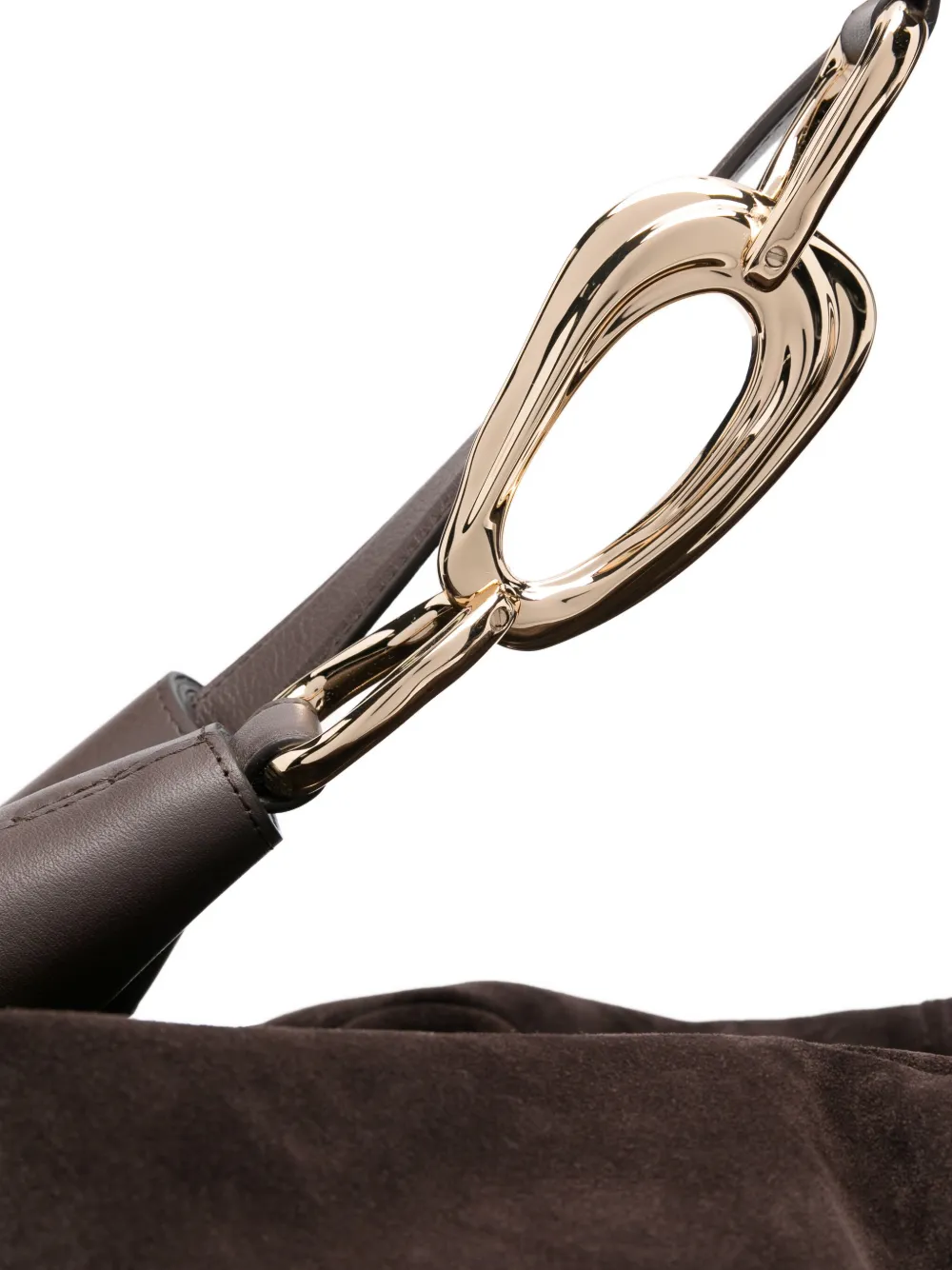 ZIMMERMANN Trampoline schoudertas van suède leer Bruin