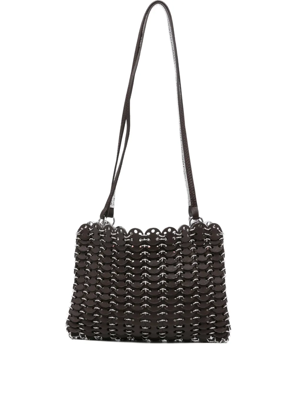 chain-link scalloped cross body bag