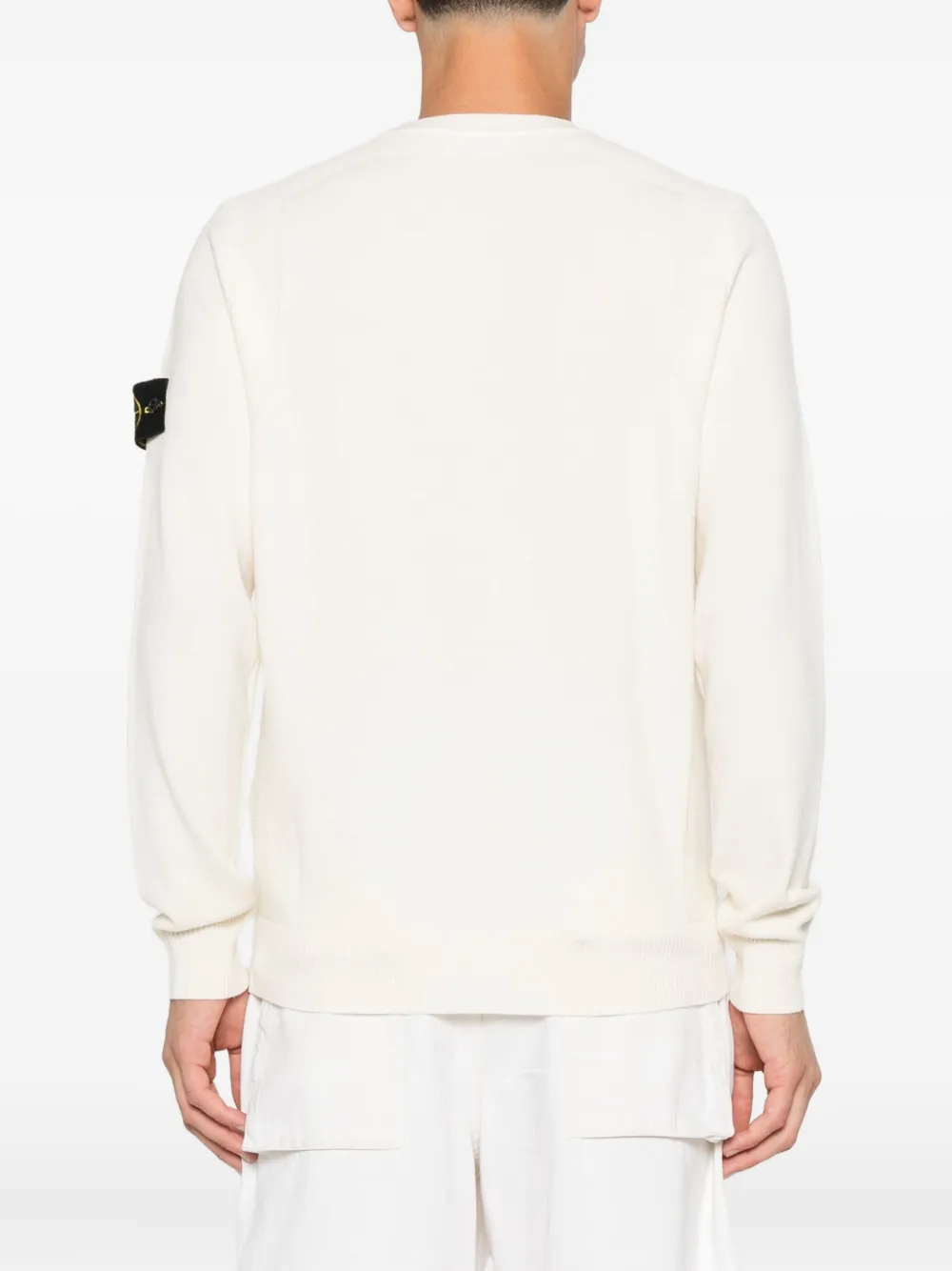 Stone Island Sweater met logopatch Beige