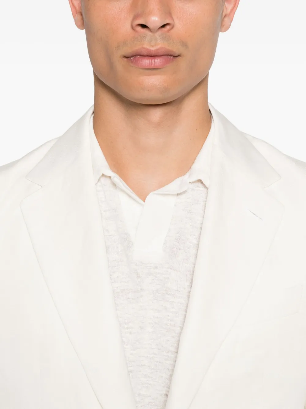 Canali Blazer met knoopsluiting en opgestikte zakken Wit