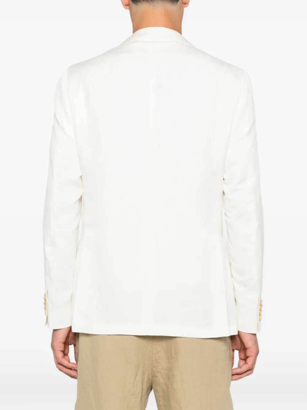 Canali Blazer met knoopsluiting en opgestikte zakken Wit