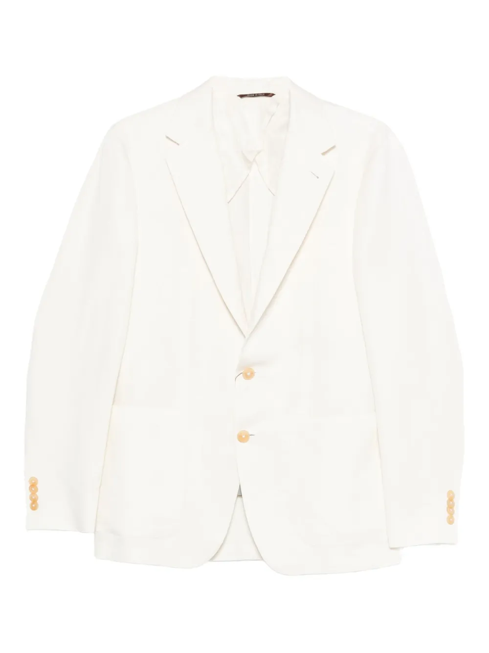 Canali Blazer met knoopsluiting en opgestikte zakken Wit