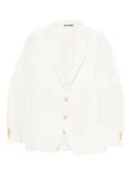 Canali button-fastening patch-pockets blazer - White