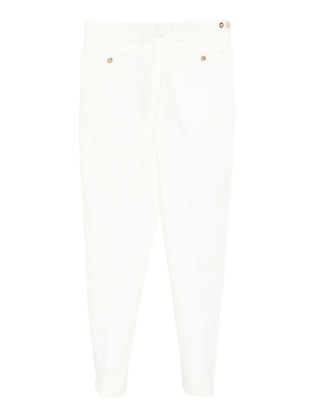 Canali Broek met geplooid detail Wit
