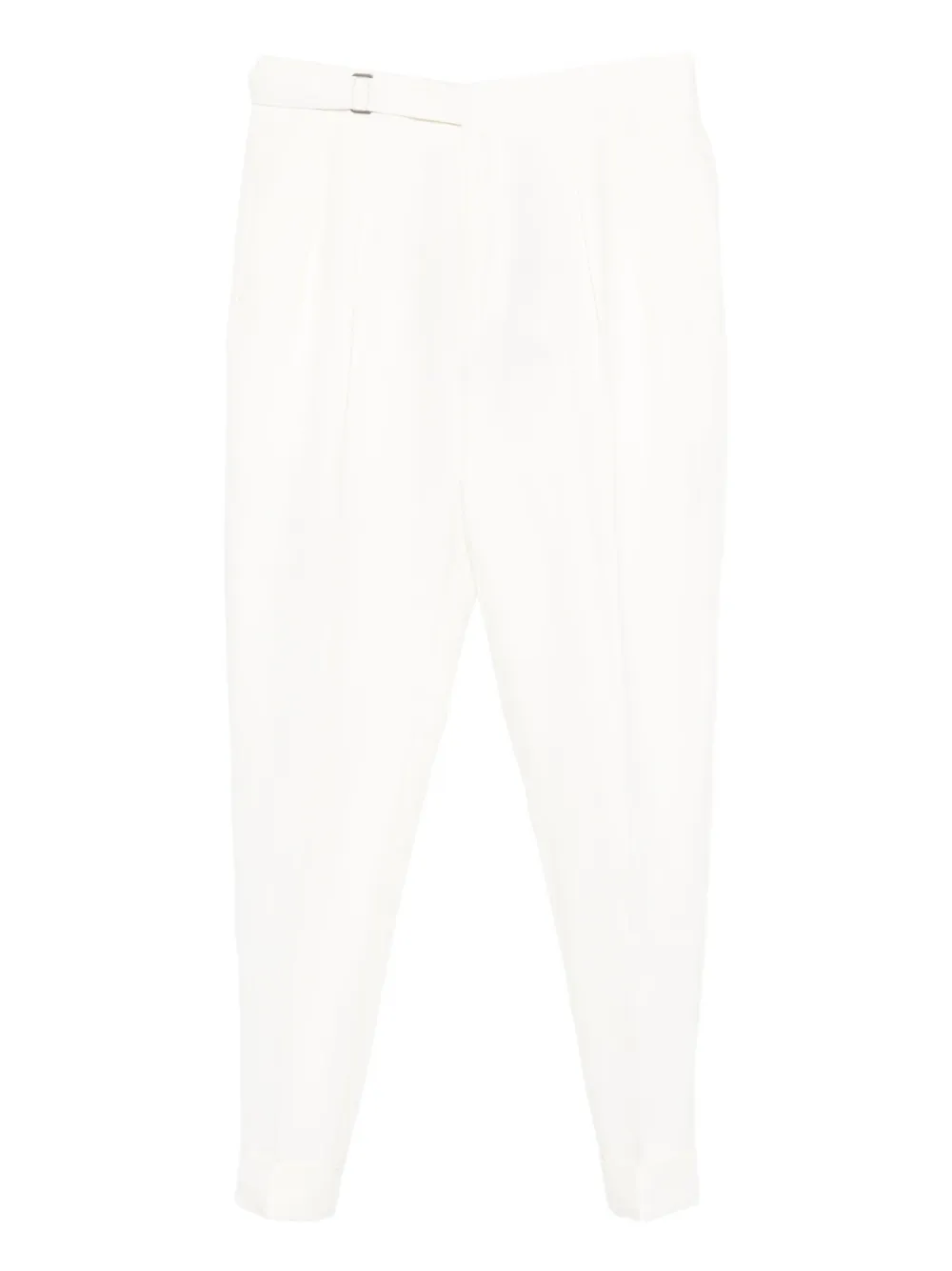 Canali Broek met geplooid detail - Wit