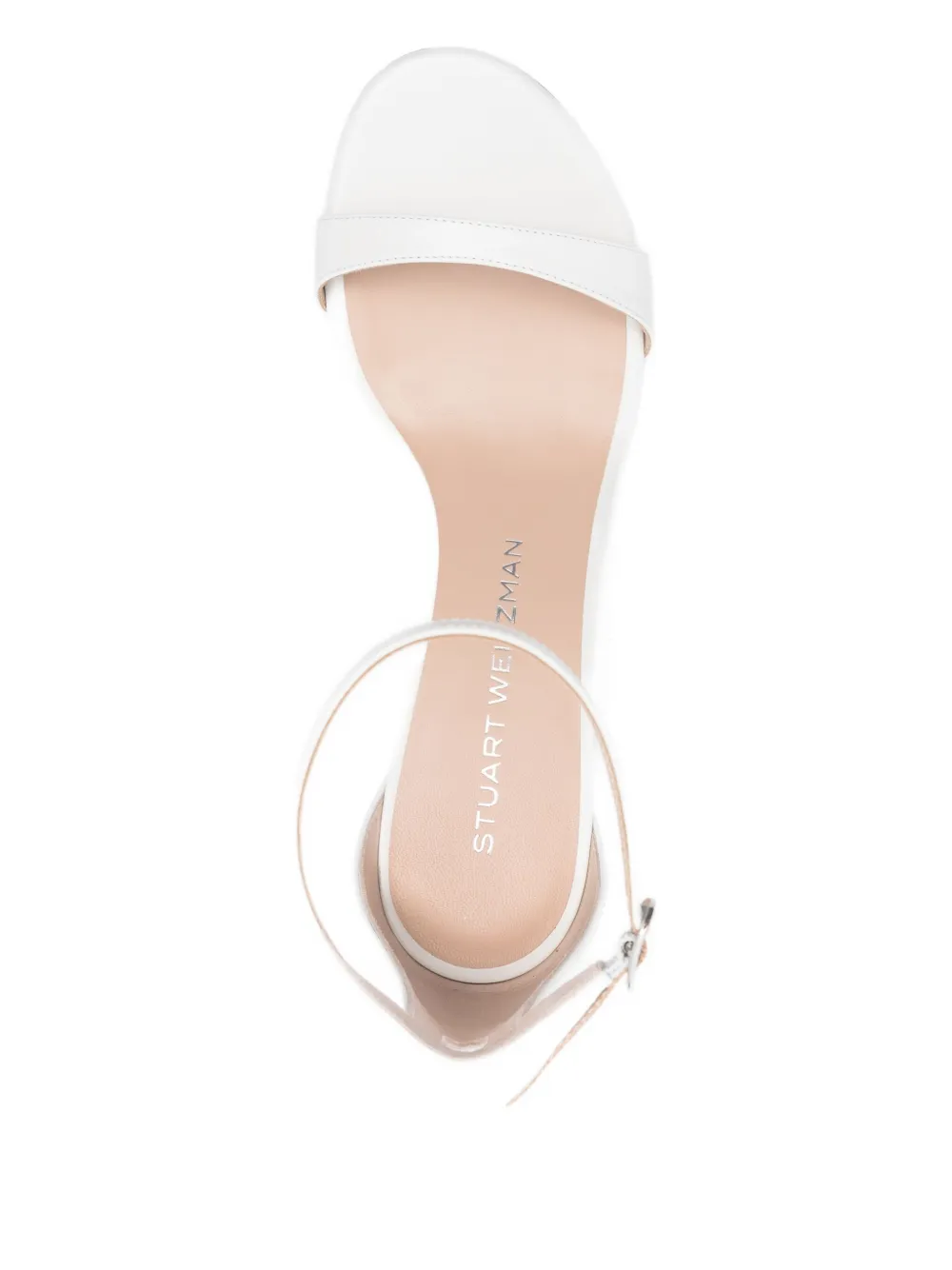 Stuart Weitzman 70mm Nearlynude ankle-strap sandals White