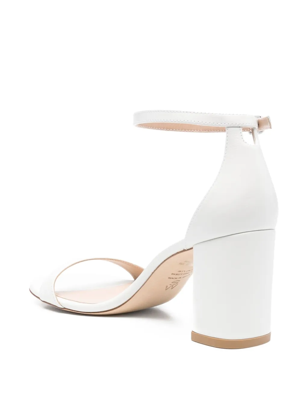 Stuart Weitzman 70mm Nearlynude ankle-strap sandals White