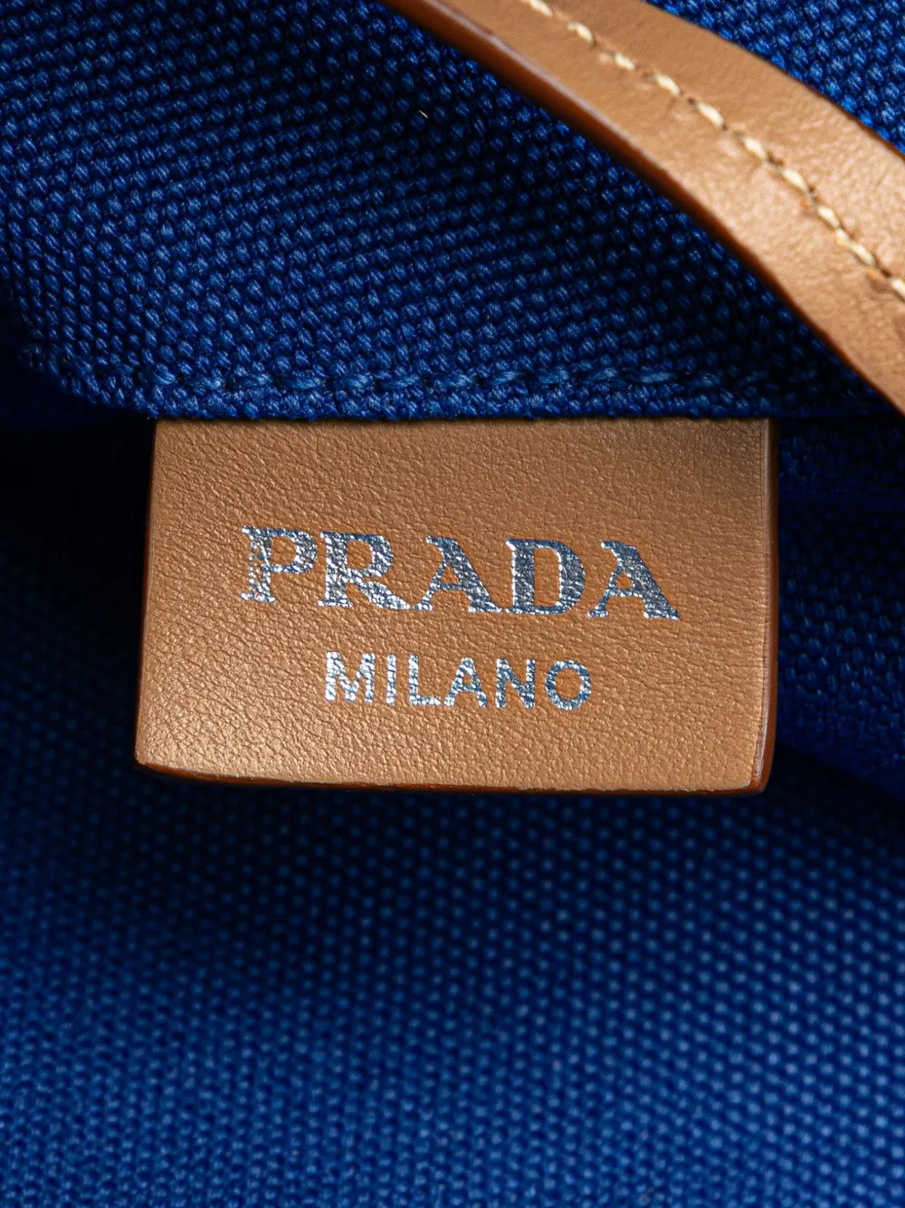 【PRADA】カナパ ロゴ トート サッチェルバッグ ミディアム Prada Pre-Owned 2013-2025 ミディアム キャンバス カナパ ロゴ