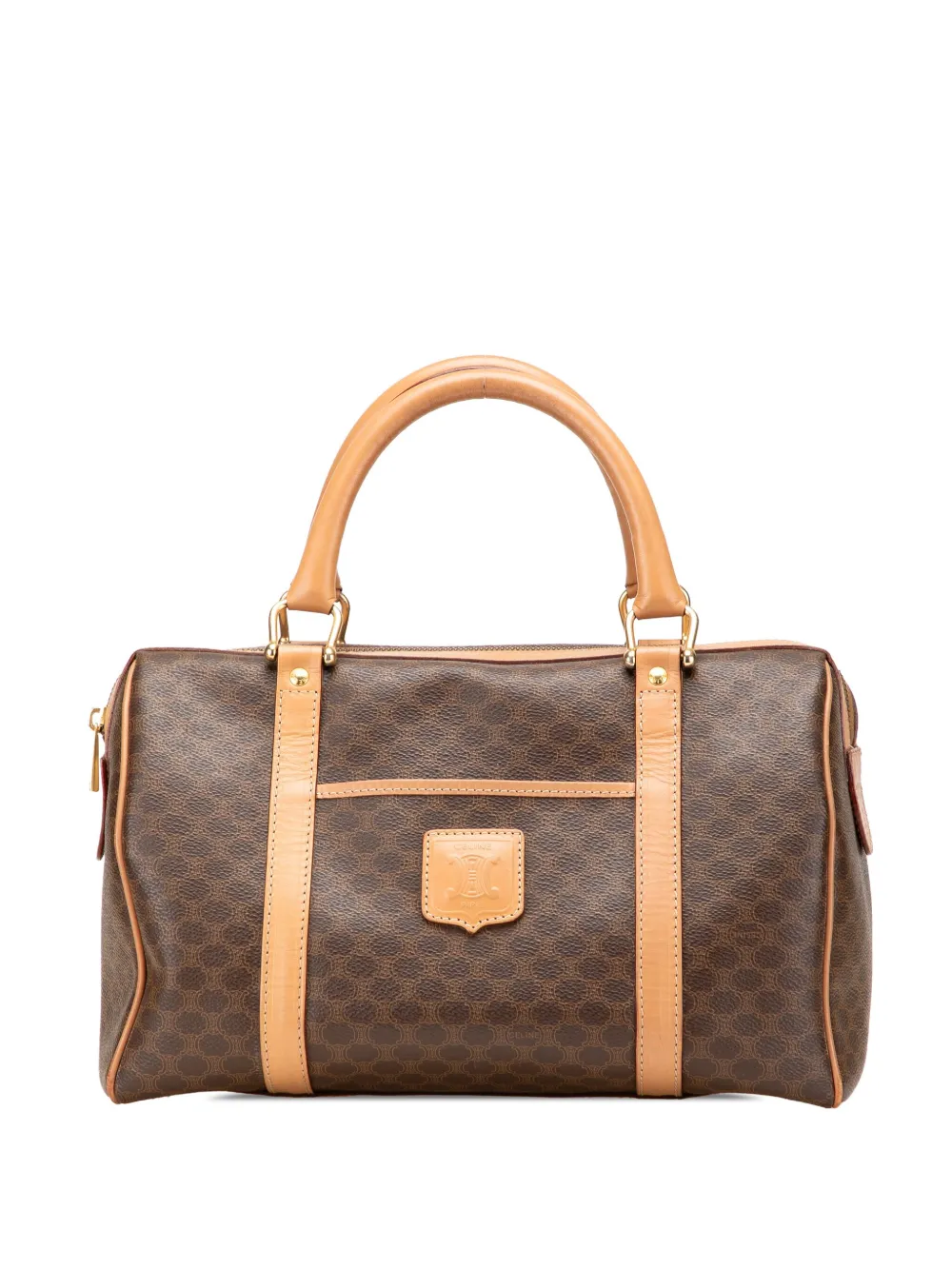 Céline Pre-Owned 2012-2018 Macadam Coated Canvas boston bag | Brown | Image 1