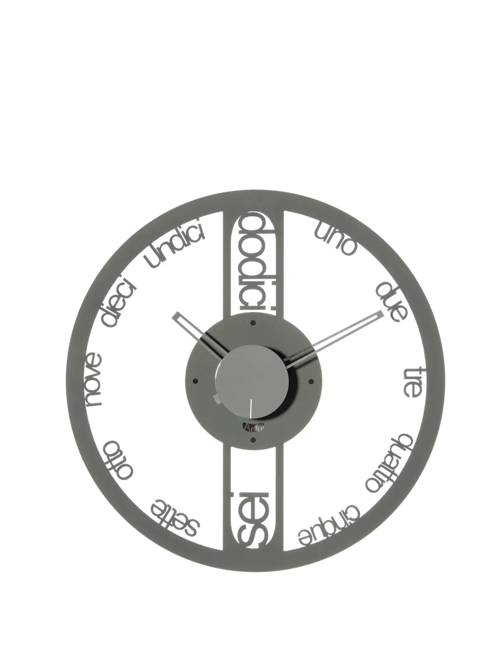 Arti & Mestieri italian-number wall clock (44cm) | Grey | Image 1
