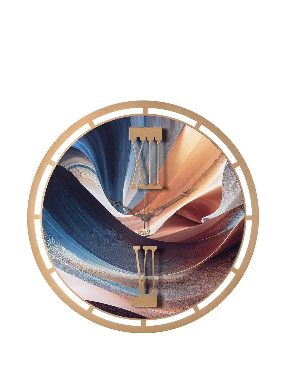 Arti & Mestieri roman-numeral gold-frame wall clock (63cm) | Gold | Image 1