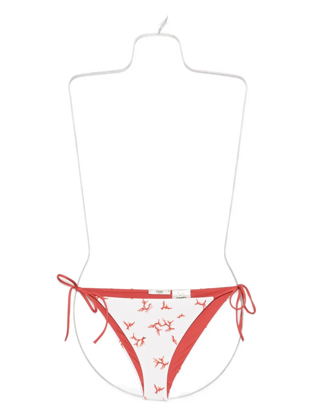 FENDI coral-print bikini bottoms - ニュートラル FENDI coral-print bikini bottoms - ニュートラル