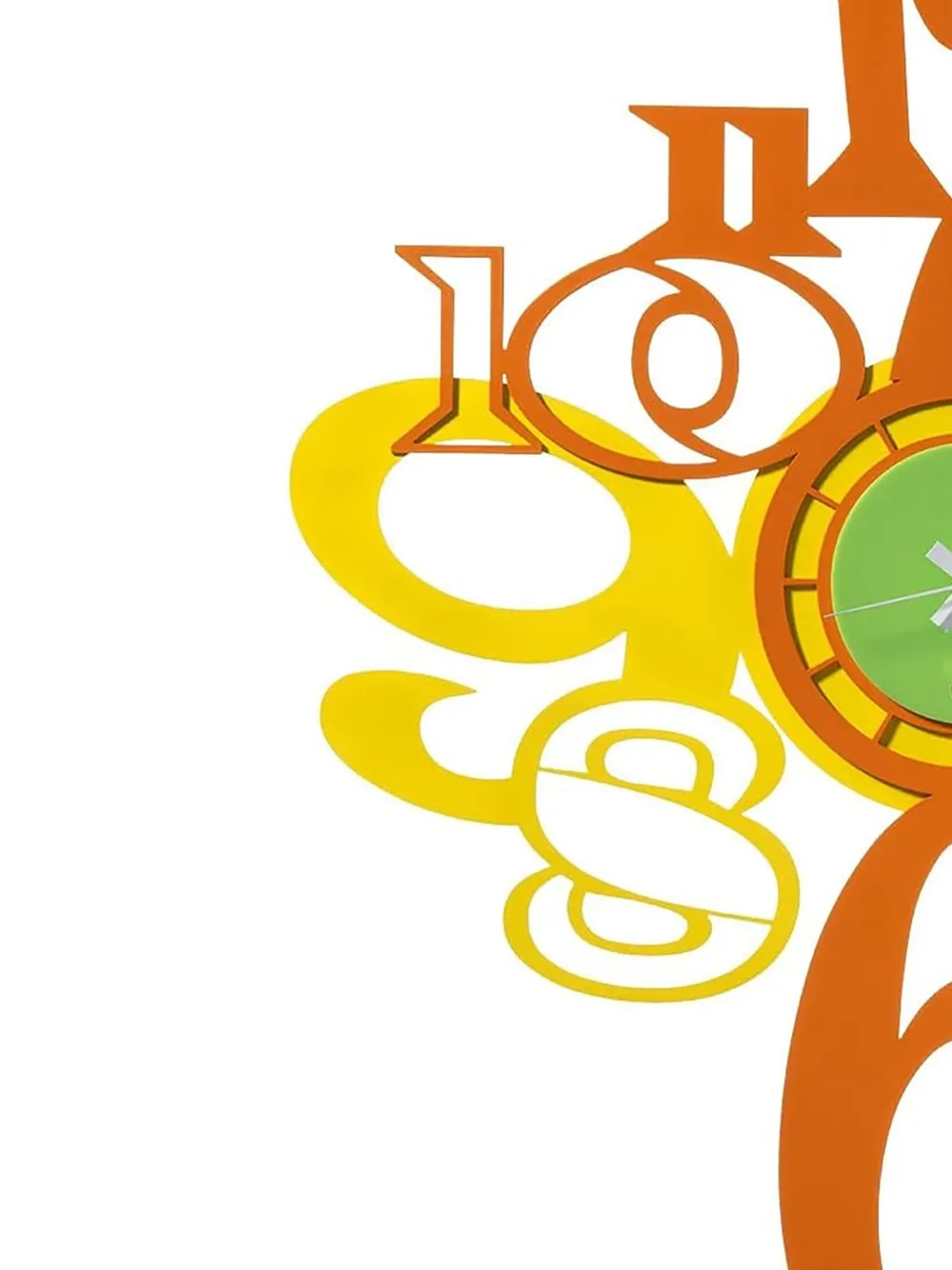 Arti & Mestieri number-detail wall clock (60cm x 43cm) | Clocks | Image 2